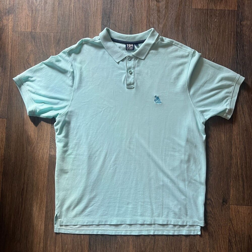 Coastal preppy Tom & Teddy XL Polo shirt 100% Pique Cotton minimalist beachy